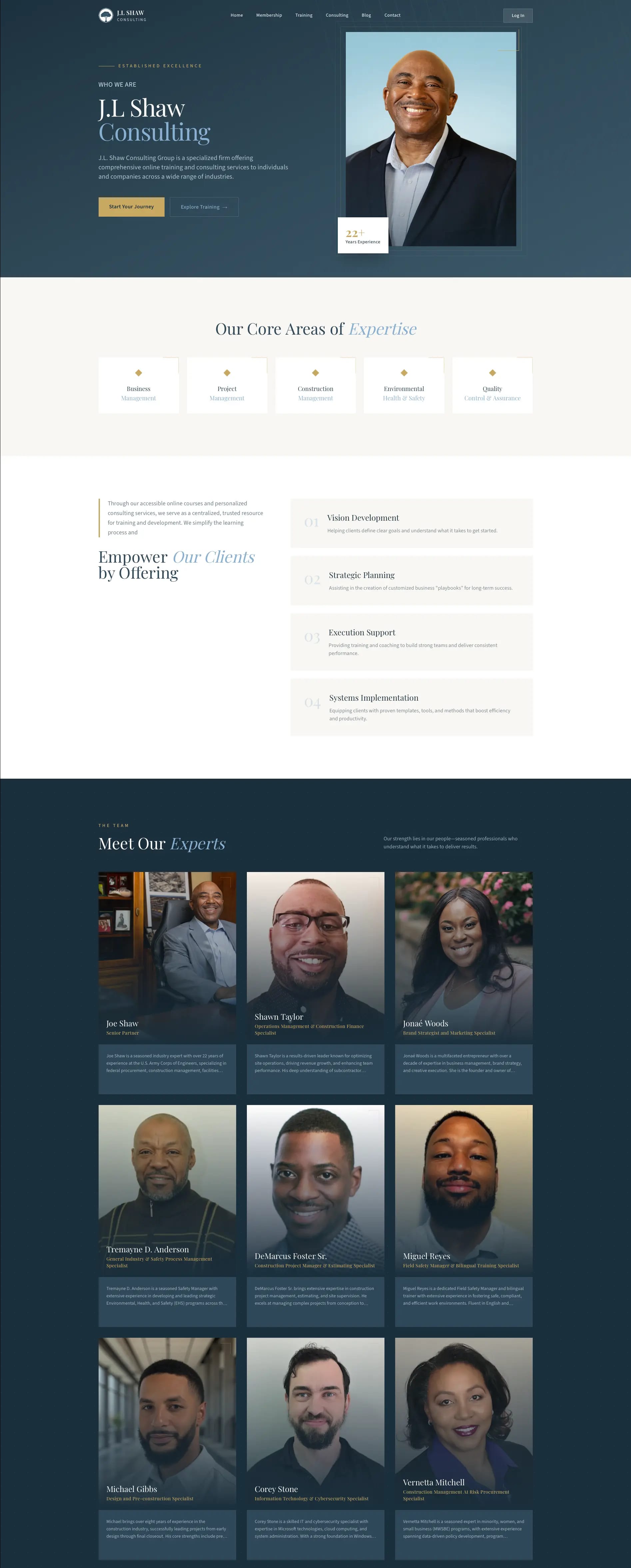 JL Shaw Consulting website screenshot